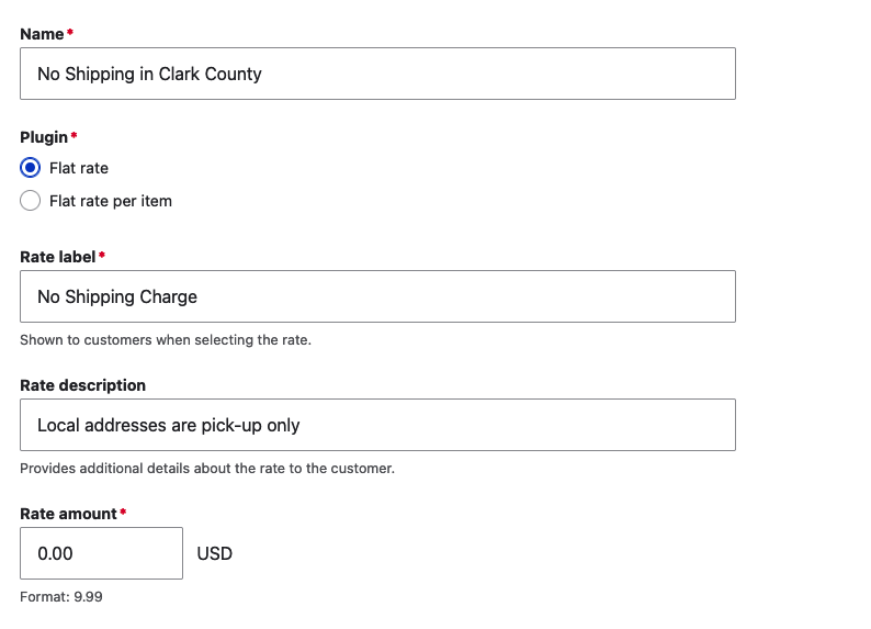 local shipping methods